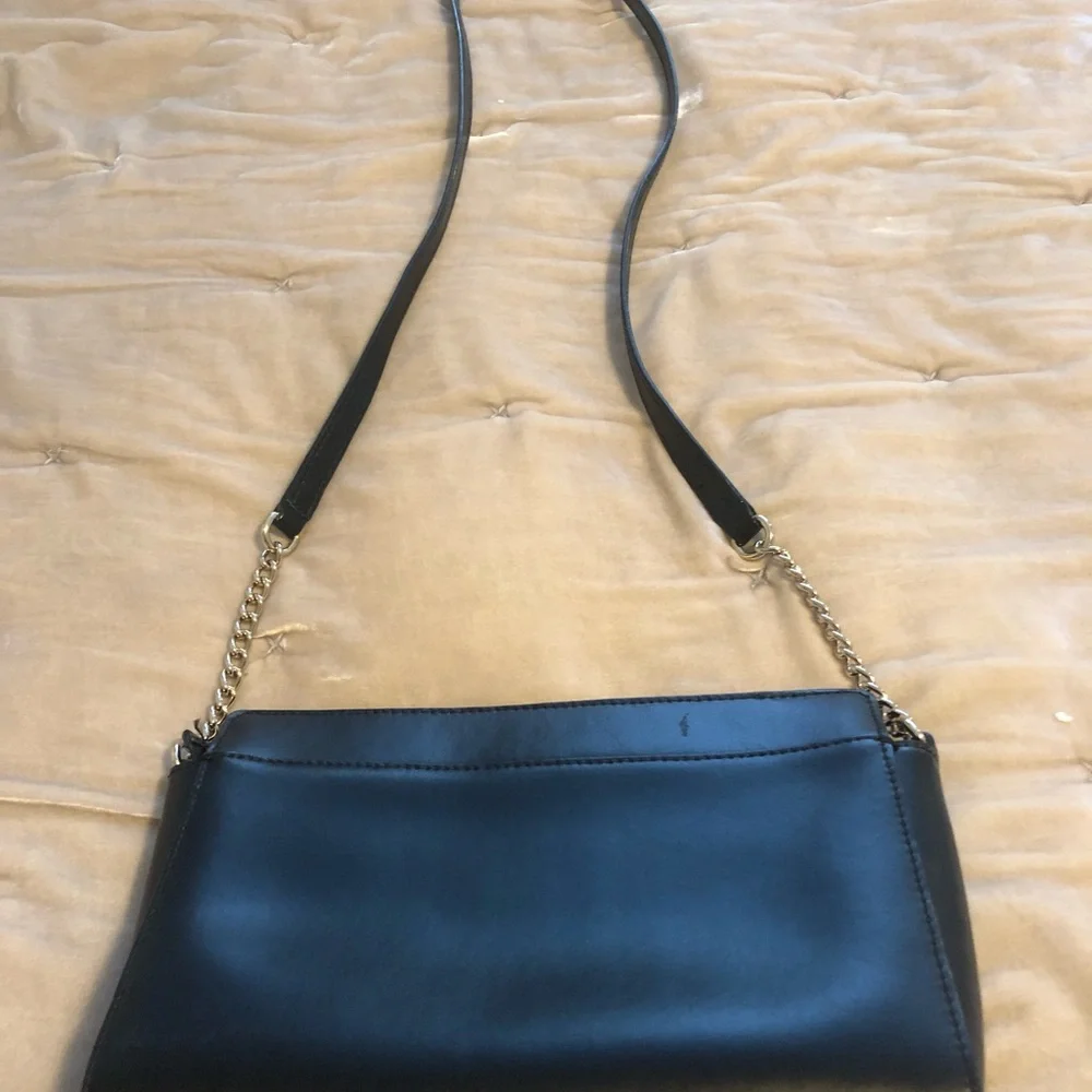 kate spade Black Bow Crossbody with Gold Chain